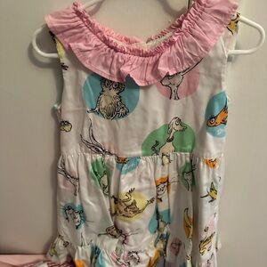 Pink and White Dr. Seuss Themed Dress